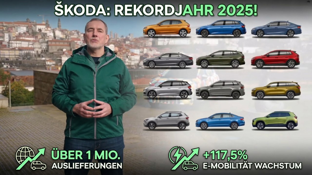 Škoda Auto Rekordzahlen 2025: 1.043.900 Fahrzeuge ausgeliefert