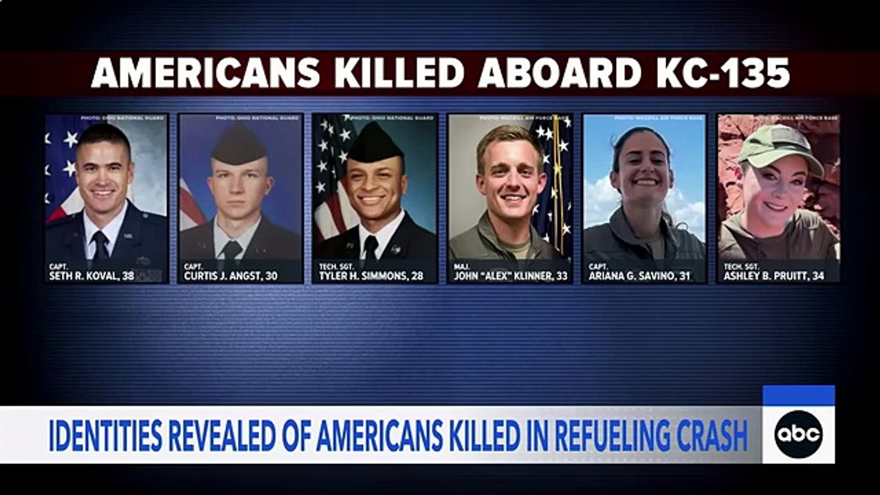 Guerre au Moyen-Orient - Voici les visages des six soldats américains tués dans un crash en Irak qui ont été identifiés par le Pentagone: Tyler, Curtis, John, Ariana, Ashley, Seth…