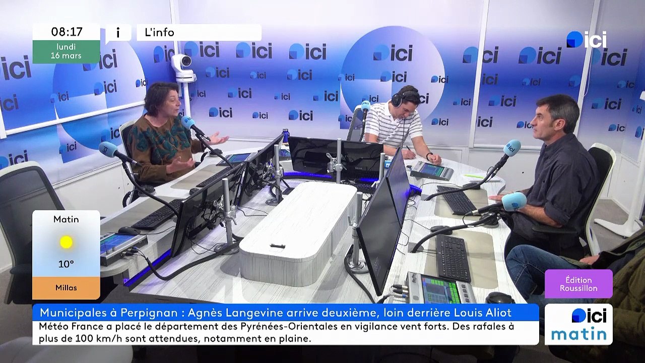 Agnès Langevine réagit à la réélection de louis Aliot à la mairie de Perpignan sur ICI Roussillon