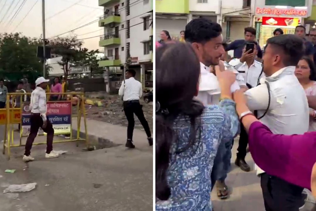 चेकिंग के दौरान ट्रैफिक सिपाही से अभद्रता