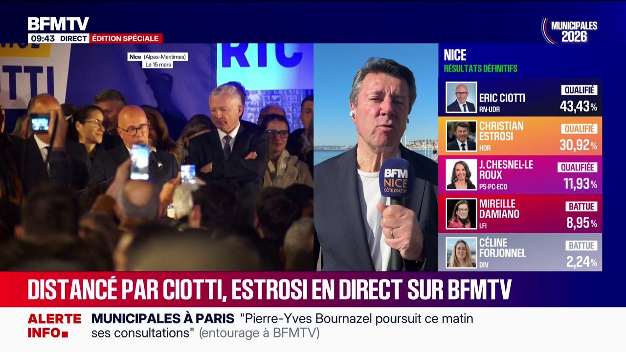 Municipales à Nice: Christian Estrosi appelle au "front républicain" contre Éric Ciotti et demande à la candidate de la gauche unie Juliette Chesnel-Le Roux de se retirer