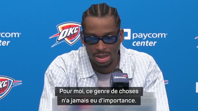 Thunder - SGA sur sa série : "Pour moi, ce genre de choses n'a jamais eu d'importance"