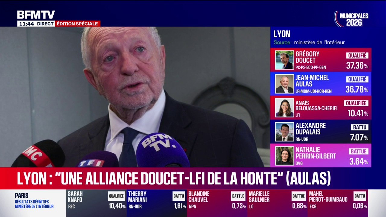 Municipales à Lyon: Jean-Michel Aulas ne fera "aucune démarche" pour demander un report des voix du RN au second tour