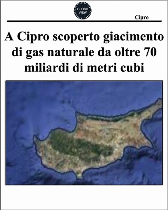 A Cipro scoperto giacimento di gas naturale da oltre 70 miliardi di metri cubi