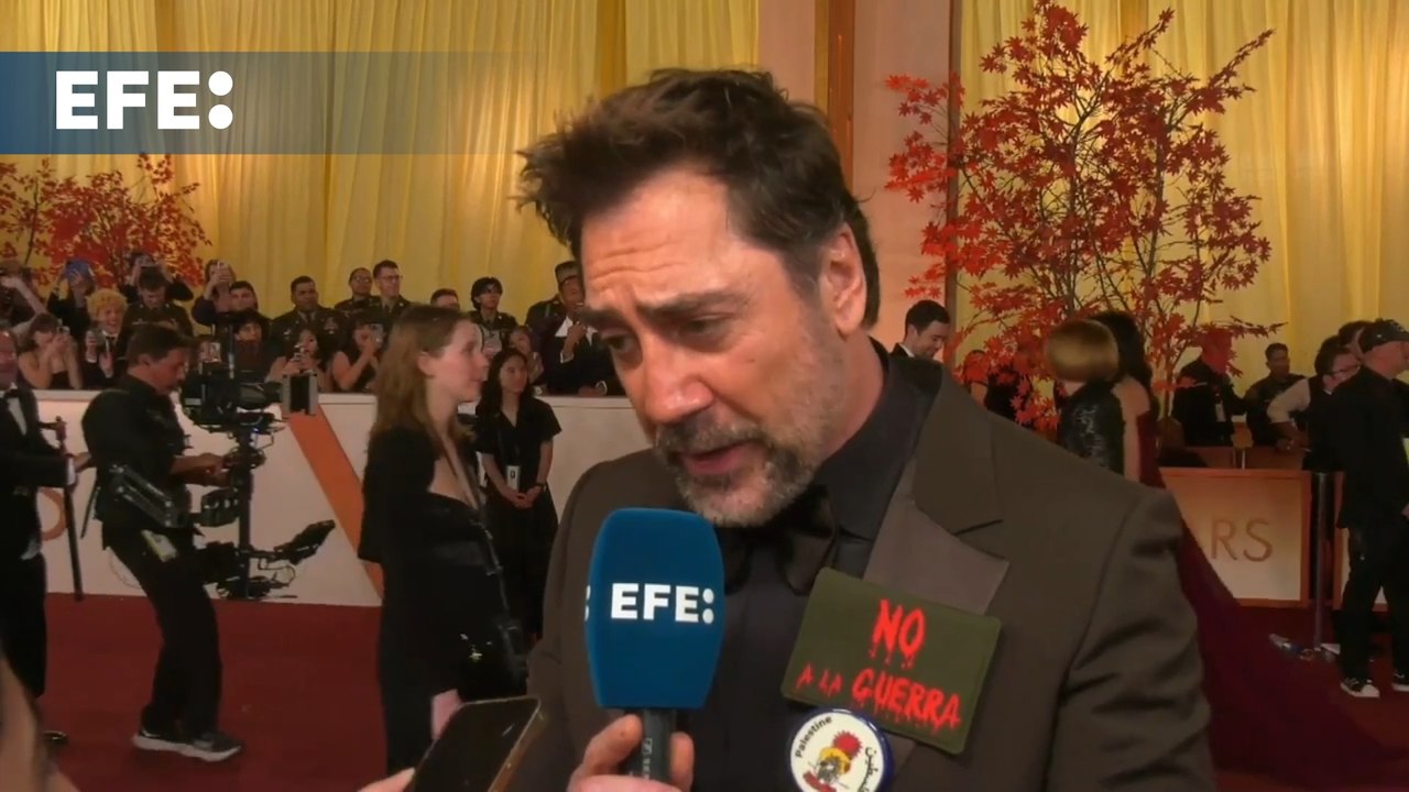 Javier Bardem alza la voz en los Óscar contra la guerra en Irán y pide hablar de Palestina