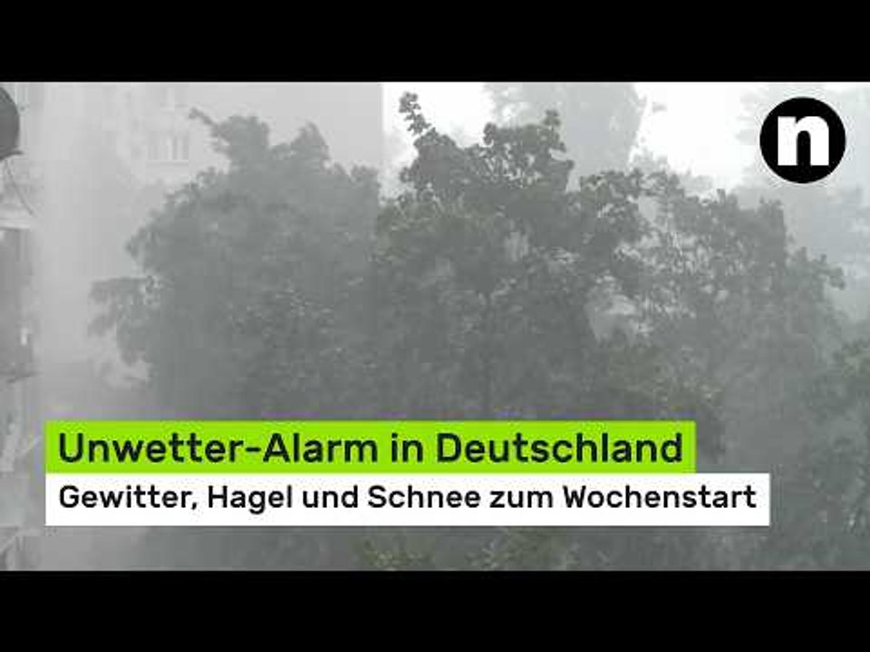 Unwetter-Alarm in Deutschland: Gewitter, Hagel und Schnee zum Wochenstart