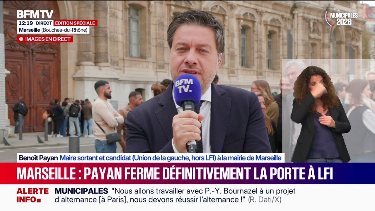 Municipales à Marseille: "Sébastien Delogu (LFI) a passé sa campagne à me dénigrer", affirme Benoît Payan, maire sortant et candidat Union de la gauche