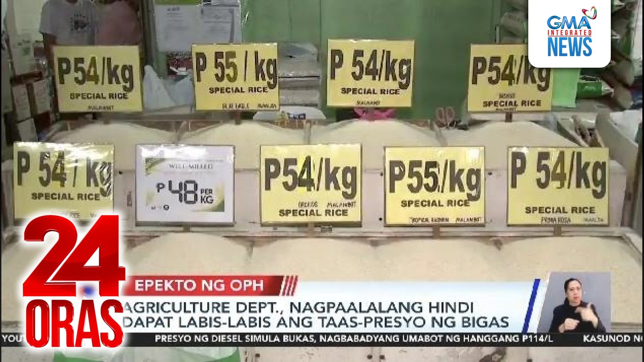Agriculture Dept., nagpaalalang hindi dapat labis-labis ang taas-presyo ng bigas | 24 Oras