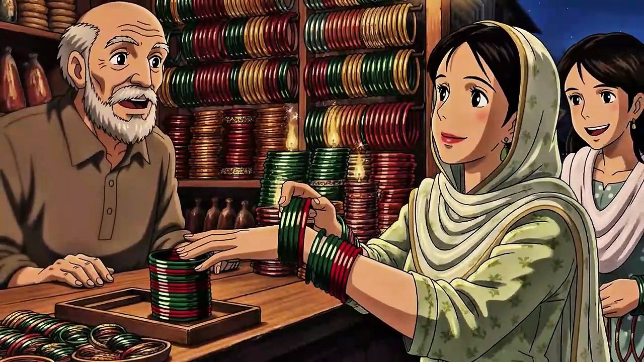 1990 Ki Eid Chand Raat Se Eid Tak – Nostalgic Pakistani Village Story (Ghibli Style) - cozywidowstories