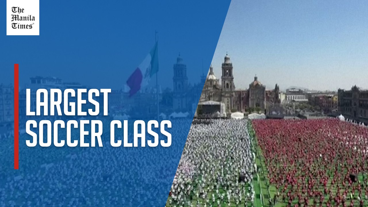 Mexico sets Guinness World Record for world's largest soccer class