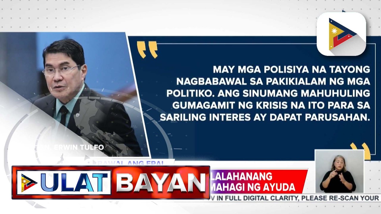 Mga politiko, pinaalalahanang huwag umepal sa p...