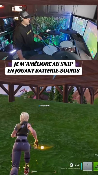 Des balles snip en jouant batterie - souris 😱😱😱