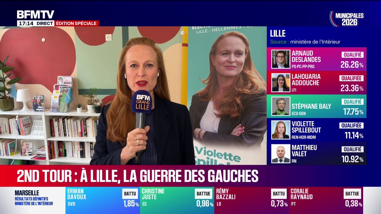 Municipales: "J'ai proposé à Arnaud Deslandes (PS) de m'allier avec lui pour que Lille ne soit pas dirigée par une maire insoumise", assure Violette Spillebout (Renaissance)