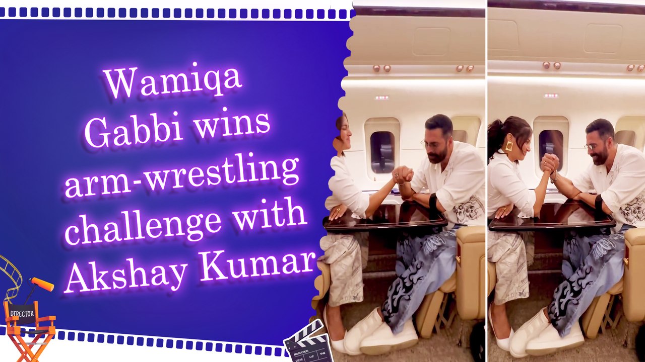 Wamiqa Gabbi beats Akshay Kumar in fun arm-wrestling match during ‘Bhooth Bangla’ promotions