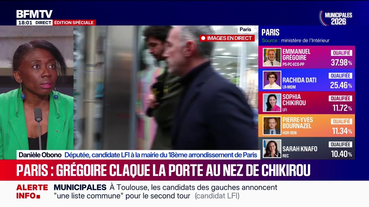 Municipales 2026 à Paris: "Emmanuel Grégoire veut prendre le risque que la droite gagne la ville", redoute Danièle Obono, députée LFI