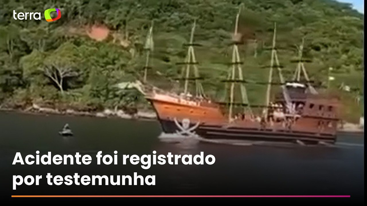 Vídeo mostra o momento em que ‘barco pirata’ atropela casal em moto aquática em Balneário Camboriú