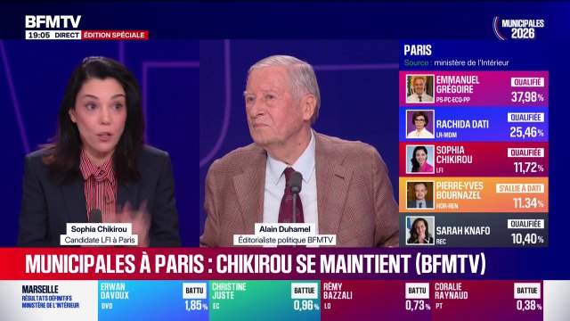 Je n'ai jamais invectivé Emmanuel Grégoire , assure Sophia Chikirou, candidate (LFI) à la mairie de Paris
