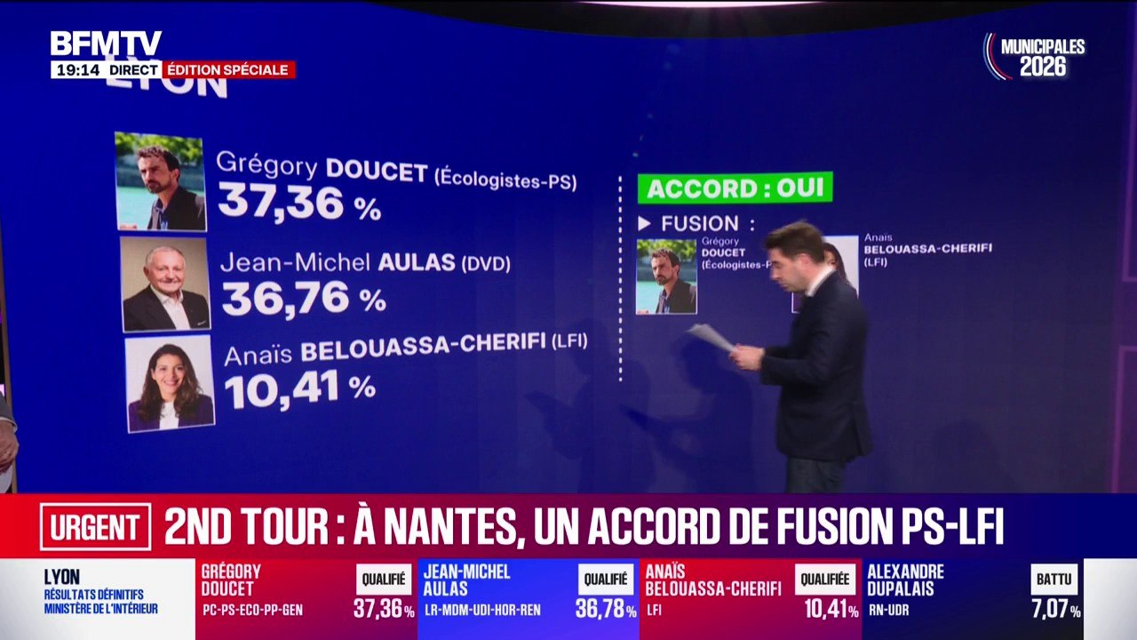 Nantes: la maire PS sortante annonce un accord de fusion avec LFI pour le second tour des élections municipales