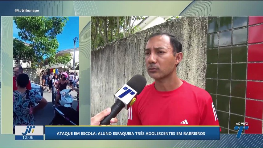 Ataque em escola: aluno esfaqueia três adolescentes em barreiros