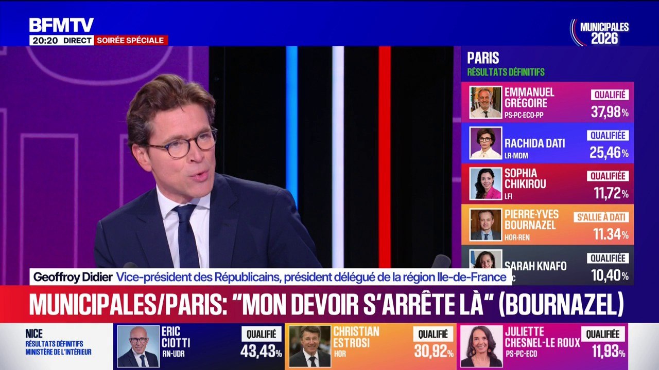 Municipales 2026: “Cela fait 25 ans que la gauche, alliée au Parti communiste, saccage et salit Paris”, selon Geoffroy Didier, président délégué de la région Île-de-France
