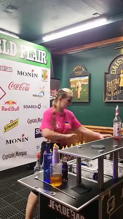 Flair Bartending Skills at Legends World Flair Competition @elizaveta_flair