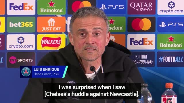 Enrique has 'no problem' with Chelsea's controversial huddle