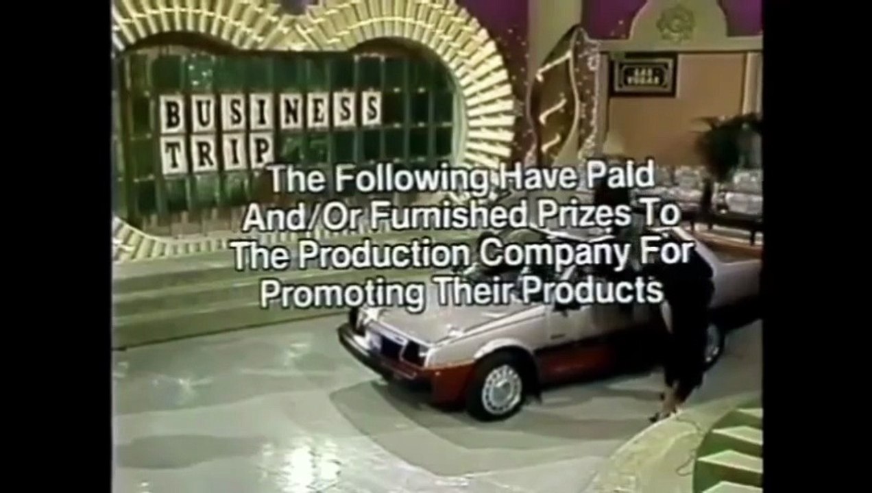 Wheel of Fortune closing credits, 12/27/84