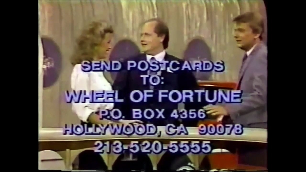 Wheel of Fortune closing credits, 9/23/85