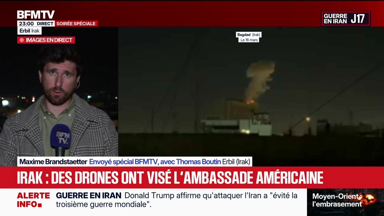Guerre au Moyen-Orient: des drones ont visé l'ambassade américaine en Irak