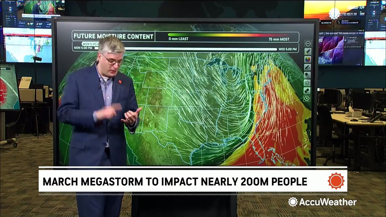 Severe storm threat shifts to a flooding rain threat across the East Coast
