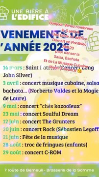 Bonjour 🌞 Venez nombreux le 3 avril à Une bière à l' Édifice a Domart en Ponthieu pour danser la Musique Cubaine, Salsa , Bachata, Reggaeton et plus a partir de 19 h 30 Merci beaucoup ☎️ Réservations au 06 31 12 94 73