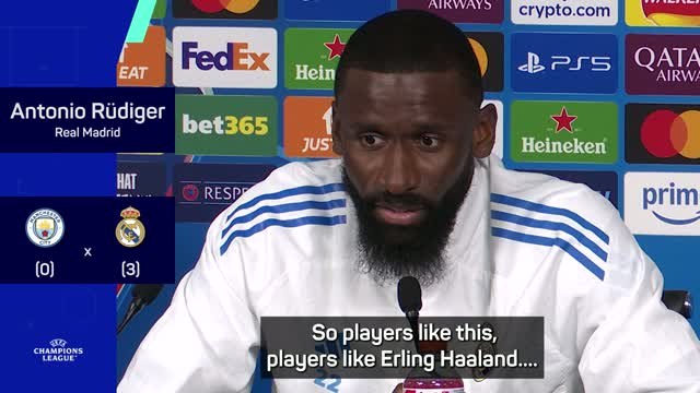 Rudiger looking forward to battling against 'world-class' Haaland