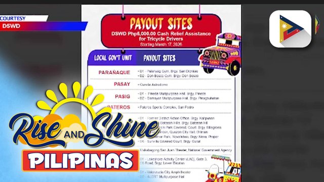Listahan ng tricycle drivers na makakatanggap ng cash relief assistance sa NCR, inilabas ng DSWD