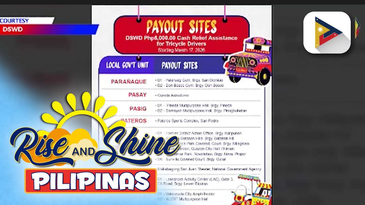Listahan ng tricycle drivers na makakatanggap ng cash relief assistance sa NCR, inilabas ng DSWD