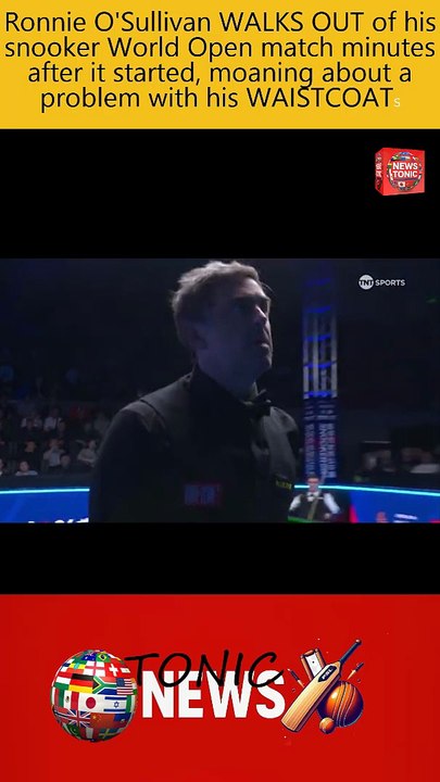 Ronnie O’Sullivan WALKS OUT Over Waistcoat Issue in World Open match😳🎱 #snooker  #viral