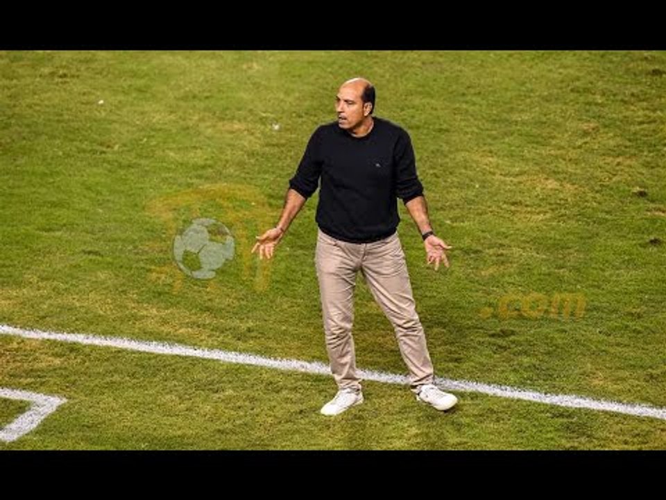 فرحة أحمد كشري والجهاز الفني لـ إنبي عقب نهاية المباراة بالتعادل أمام الزمالك