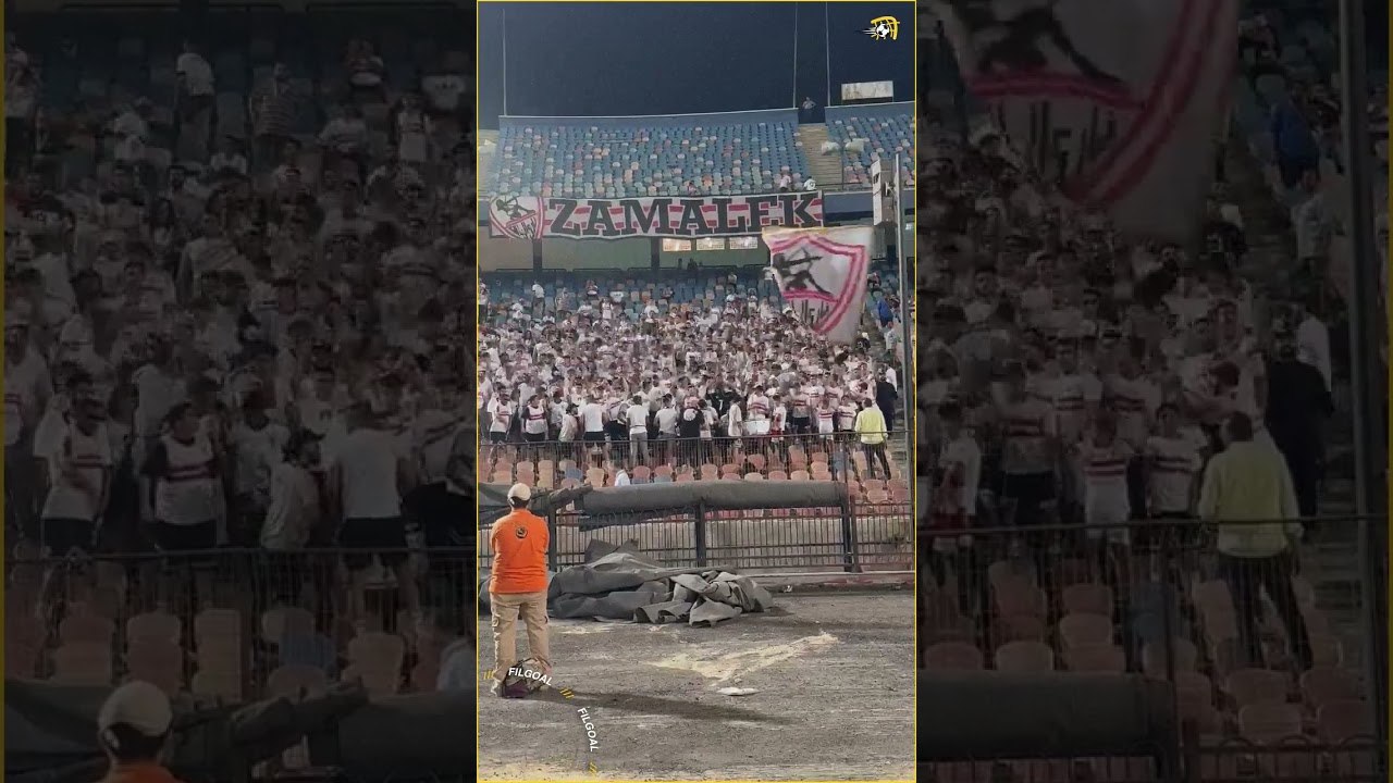 جماهير الزمالك تؤازر فريقها أمام الجونة من المدرج