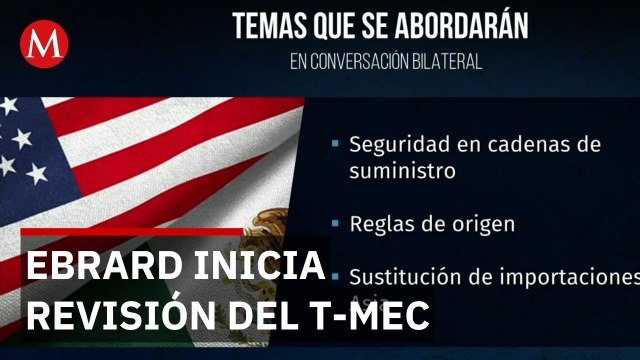 Marcelo Ebrard inicia revisión del T-MEC con Estados Unidos y propone eliminar aranceles