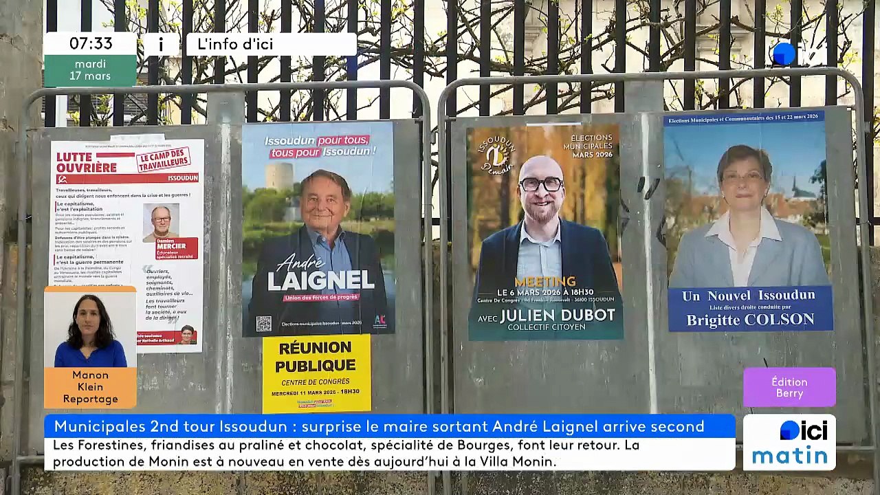 17/03/2026 - ici matin par ici Berry en vidéo