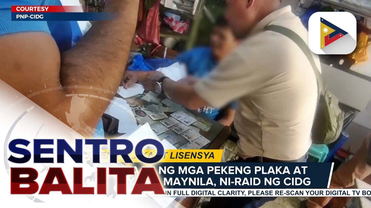 Pagawaan ng mga pekeng plaka at lisensya sa Maynila, ni-raid ng CIDG; limang tauhan nito, arestado | ulat ni Ryan Lesigues