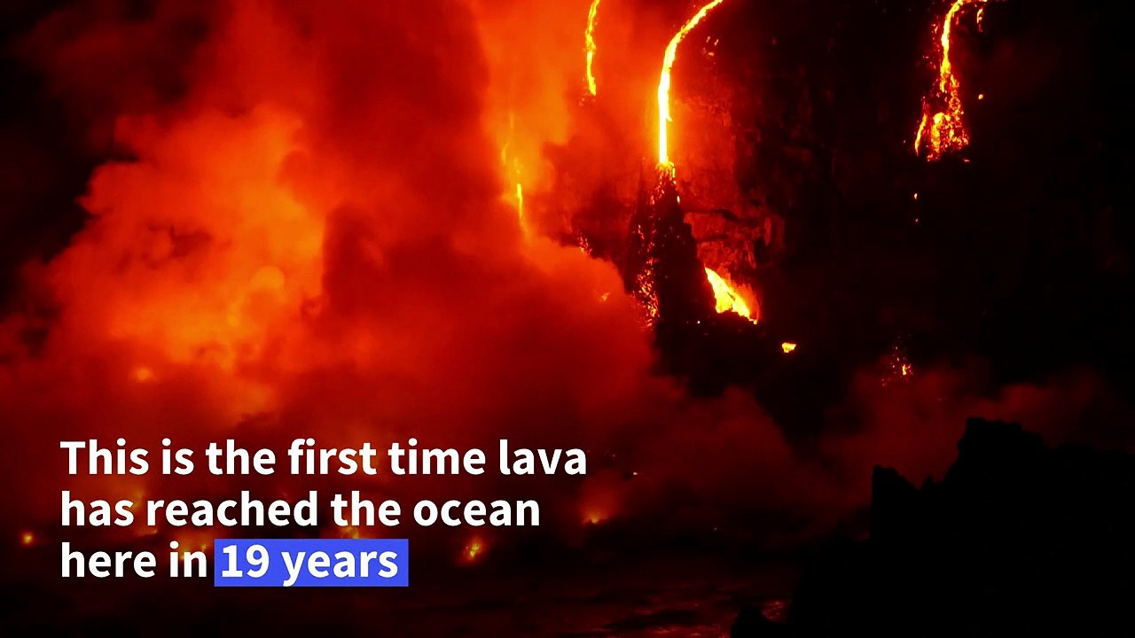 Lava reaches ocean on France’s Réunion after 19 years