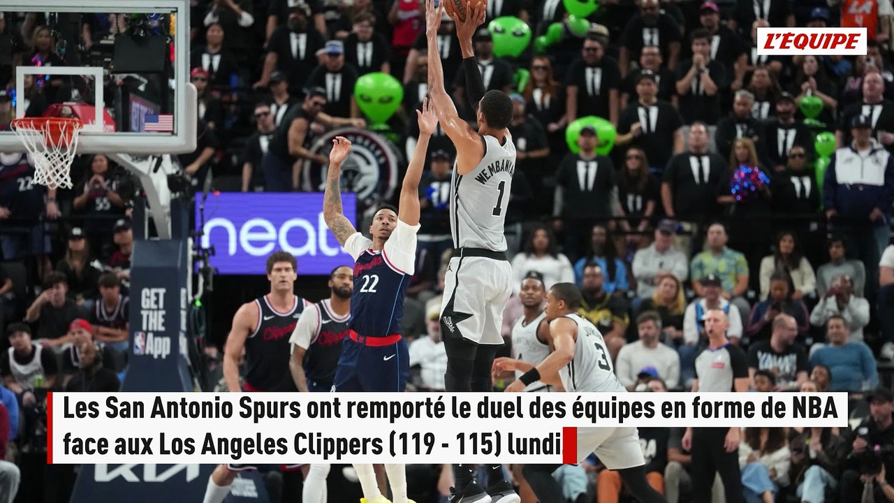 Les San Antonio Spurs et Victor Wembanyama signent leur 50e victoire de la saison en NBA - Basket - NBA