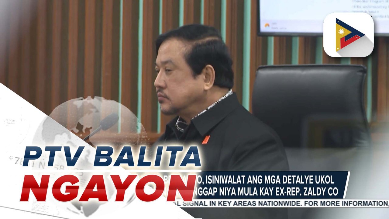 Dating DPWH Usec. Bernardo, isiniwalat ang mga detalye ukol sa mga pera umanong natanggap niya mula kay ex-Rep. Zaldy Co