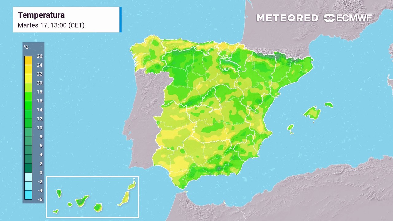Las temperaturas bajarán entre 4 y 6 ºC