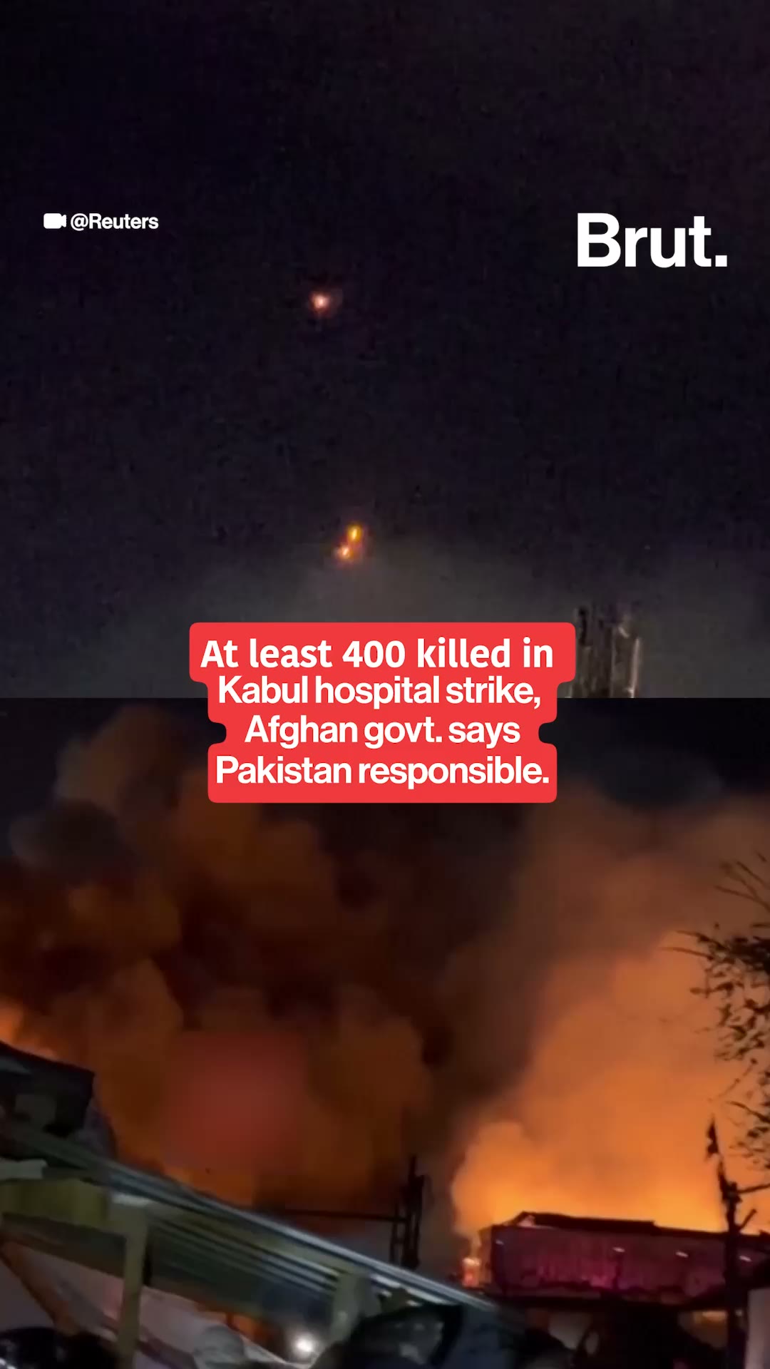 At least 400 killed in Kabul hospital strike, Afghan government says Pakistan responsible