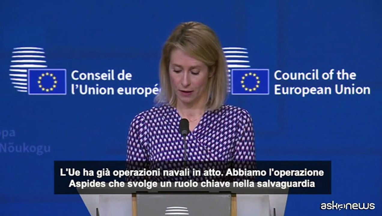 Kallas: l'Ue non ha interesse ad allargare missione navale a Hormuz