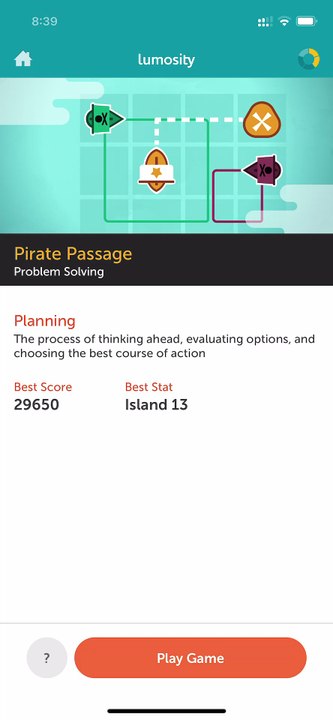 Lumosity Games 19: Pirate Passage for Problem Solving Brain Training #lumositygame#videogames