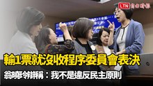 輸1票就沒收程序委員會表決 翁曉玲辯稱：我不是違反民主原則