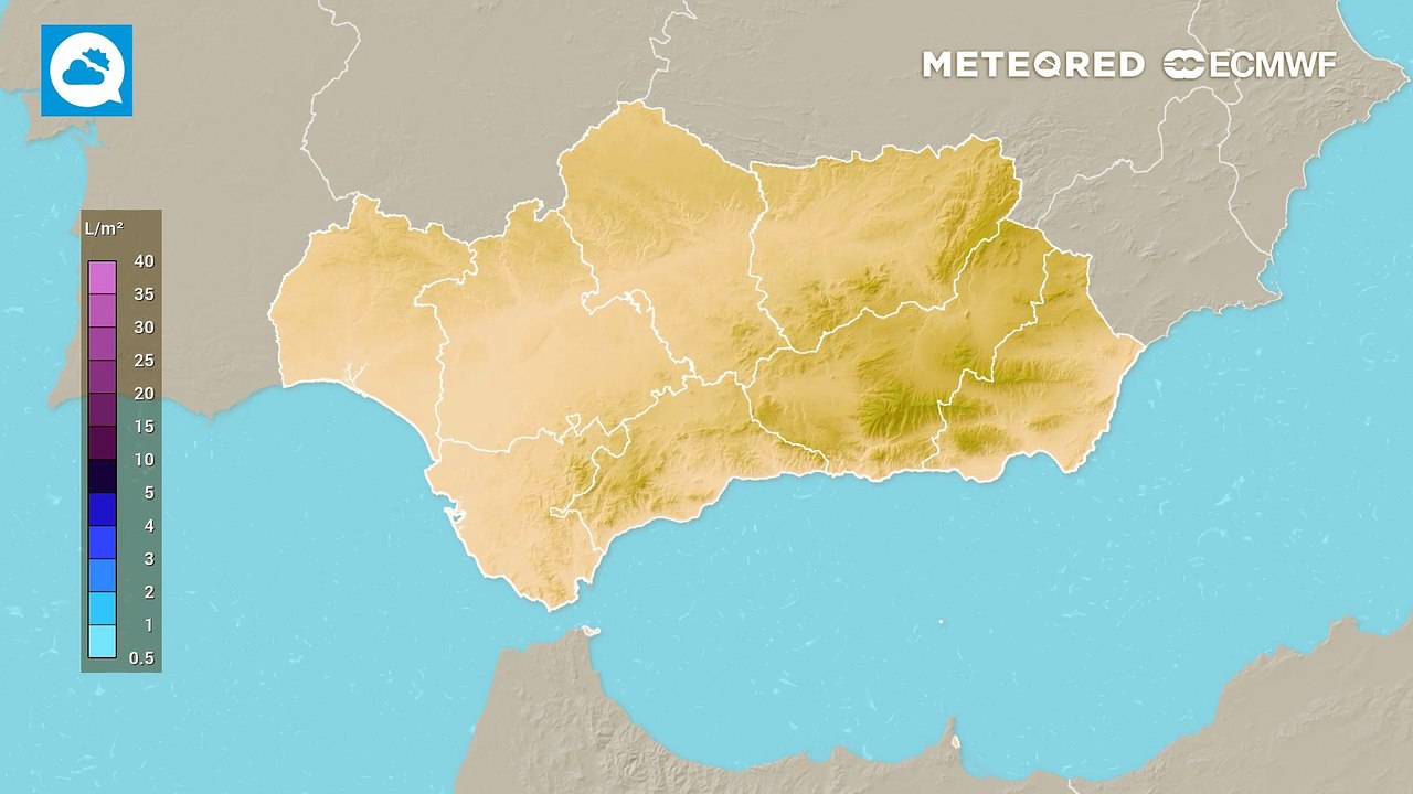Therese dejará las primeras lluvias en Andalucía en las próximas horas