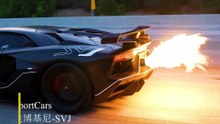 770HP Lamborghini SVJ: Shooting MASSIVE Exhaust Flames! 🔥 #Shorts